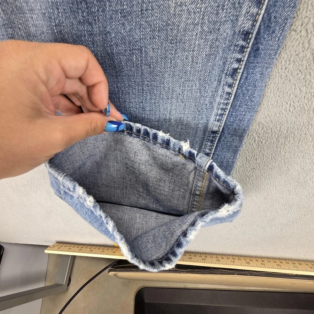 Vintage‎ Levis 504 Jeans Mens 33x34 Blue Straight Engineered Zip Fly Honeycomb